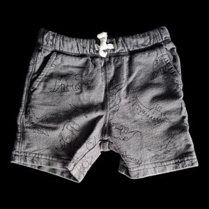 Carter's Grey Dinosaur Shorts - 2T